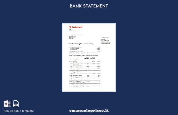 modello di parola di dichiarazione di stile verificato Australia Scotiabank